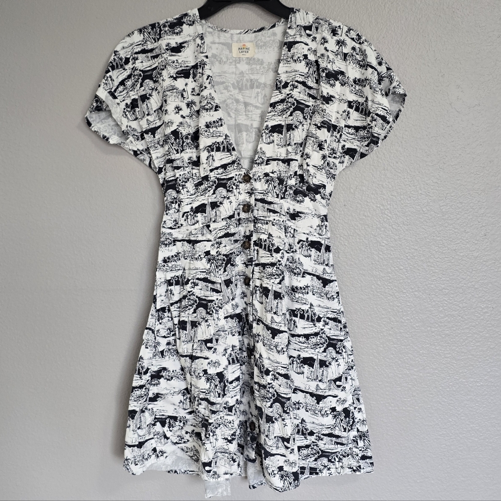 Marine Layer Black and White Mini Dress/ S